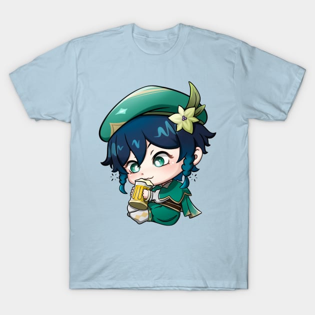 anemo archon chibi venti T-Shirt by moritajung